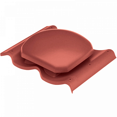 Выход вентиляции (дефлектор) для металлочерепицы Монтеррей красный фото Центр Металлокровли