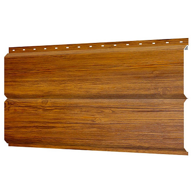 Сайдинг металлический ЕВРО-БРУС под брус дерево Орех 3D Printech Корея фото Центр Металлокровли