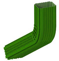 Колено трубы 76*102 RAL P362 (Зеленый) фото Центр Металлокровли