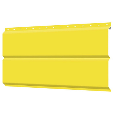 Сайдинг металлический ЕВРО-БРУС под брус RAL1018 Желтый фото Центр Металлокровли