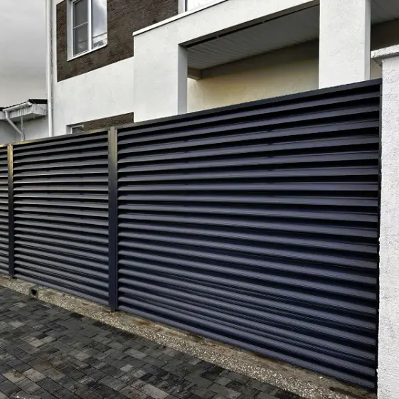 Забор Еврожалюзи RAL9005 Черный полиэстер двусторонний