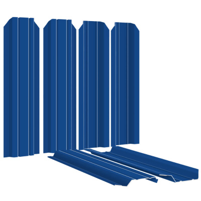 Штакетник (евроштакетник) Узкий RAL5005-5005 Синий Сигнал двусторонний