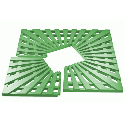 Приствольная решетка ПП ZKING ATMOSPHERE 1200х1200мм Зеленая 1