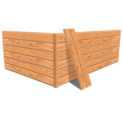 Фото сайдинга металлического (металлосайдинга) Евро-Брус под брус с покрытием Printech (Корея) дерево Клен 3D Светлый SteelArt для фасада дома